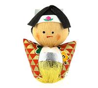 Tierra Zen Tentetieso Okiagari Momotaro el Valiente, Papel Maché, Rojo, 4.5x3x4 cm