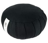 Tierra Zen Zafu Estándar, Algodón, Negro, 33x17 cm