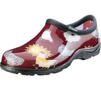 Tierras de Labrantío Pollo Estampado Granero Rojo Mujer Sloggers Zuecos Agua