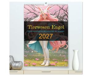 Tierwesen Engel (hochwertiger Premium Wandkalender 2027 DIN A2 hoch), Kunstdruck in Hochglanz: Nackte Schönheit aus der Anime-Welt der Tierwesen