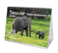Tierzauber Elefantenbabies DIN A5 Calendario de mesa para 2026 elefantes - Seelenzauber