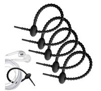 Ties de silicona - 15 cm/5,9 inch Silicone Bag Ties Cable Straps - Purpose Elastic Charging Cable Organizer
