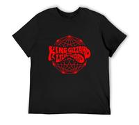 Tieshen King Funny Gizzard The Lizard Gift Wizard Unisex 100% Cotton Short-Sleeve T-Shirts Black XXXL