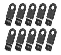 TIESOME 10 cepillos de limpieza para afeitadora, cepillo de afeitar eléctrico, cepillo para barba, cepillo de limpieza, cepillo para limpiar la barba en cabezales de afeitado eléctricos (negro)