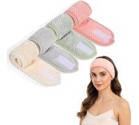 TIESOME 4 diademas de pelo para mujer, cinta protectora de pelo de rizo, ajustable, maquillarse, desmaquillar, para el cuidado del cabello, para el cuidado del cabello, ducha, tratamientos cosméticos