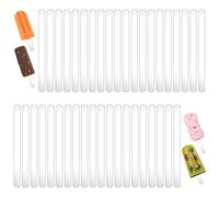 TIESOME 40 palitos acrílicos, reutilizables, moldes para tartas, espejos, helados, pasteles, regalos, fiestas, helados, postres, manualidades, manualidades, 40 unidades
