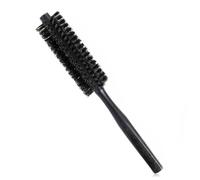 TIESOME Cepillo redondo de cerdas de jabalí, 3,2 cm Cepillo redondo pequeño de cerdas de jabalí con mango de madera natural Cepillo de pelo para enrollar para mujeres y hombres para secar, dar estilo