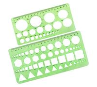 TIESOME Círculo Stencil para Dibujo, 2 Piezas Quilling Stencil Naranja Transparente Digital Medición de plantillas Reglas para la Oficina y la Escuela de Construcción Encofrado Dibujos Plantillas