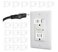 TIESOME Fijación de salida suelta, 20 piezas de inserto transparente de 2 clavijas, enchufe cómodo para tomas sueltas, evita que los enchufes se desconecten, estabiliza múltiples tomas eléctricas