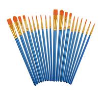 TIESOME Juego de Pinceles de 20 Piezas, Juego de Pinceles de Pintura Acrílica Pequeños, 10 Tamaños Diferentes para Artistas, Adultos y Niños Bolígrafos de Acuarela
