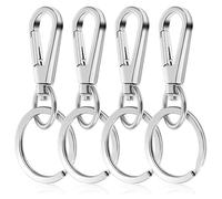 TIESOME Metal Llavero Mosquetón Clip, 4 PCS Llavero Llavero Llavero Clips Gancho Holder Organizer for Car Keys Finder Llavero Cierres Llavero Llavero para Hombres Mujeres