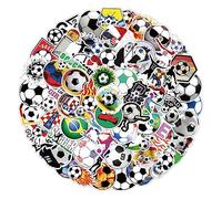 TIESOME Pegatinas de fútbol impermeables, calcomanías de vinilo para deportes de fútbol pegatinas para botellas de agua pegatinas estéticas de moda regalos de fútbol para ordenador (100 unidades)
