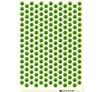 TIESSE - 208 etiquetas Símbolo de tierra (fondo amarillo-verdes) - Etiqueta de vinilo adhesivo - Tamaño: 208 unidades diámetro 13 mm en hoja A4 (210 x 297 mm) - Made in Italy