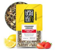 Tiesta Tea - Limonada de fresa, hojas sueltas, té de hierbas de fresa y limón, mezcla de frutas sin cafeína de primera calidad, para hacer caliente o helado y prepara hasta 25 tazas, bolsa resellable