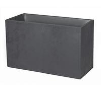 Tiesto de polipropileno gris de 39.5x39.5x60cm
