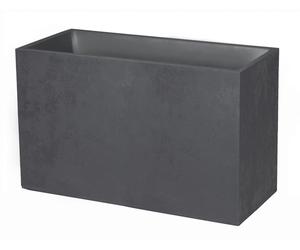 Tiesto de polipropileno gris de 39.5x39.5x60cm