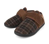 TIESTRA Zapatos Anchos para Hombres Cálidos Zapatillas Diabéticas Memoria Suela de Espuma Zapatillas de Fieltro para Hombres