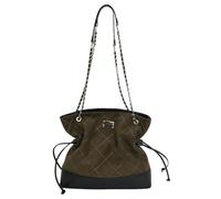 TIEZHICHESHI Bolsa de hilo de bordado rombo de gran capacidad, bolsa de mano mate, Green