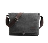 TIEZHICHESHI Bolsa de mensajero de lona para hombre, con un solo hombro, bolsa ligera de ocio, Black