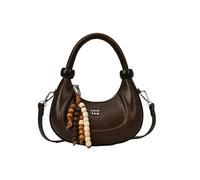 TIEZHICHESHI Bolso cruzado simple de media luna casual para viajeros, Color café, With pendant