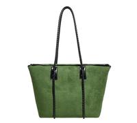 TIEZHICHESHI Bolso de hombro de piel mate de gran capacidad para mujer, Green