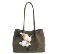 TIEZHICHESHI Bolso de hombro retro mate de gran capacidad portátil para viajeros, Green