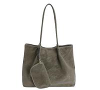 TIEZHICHESHI Bolso de mano mate de gran capacidad, estilo retro, de moda, Green