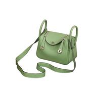 TIEZHICHESHI Mini bolso de hombro de cuero popular para mujer con textura, Verde aguacate