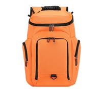 TIEZHICHESHI Mochila de entrenamiento de baloncesto de tela Oxford de color sólido, Color naranja-negro a juego