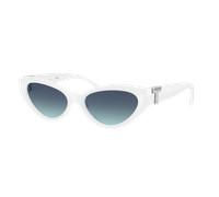 Tiffany & Co. Mujer Sunglass TF4225U - Color del Marco: Blanco brillante, Color de la Lente: Azul celeste y azul degradado