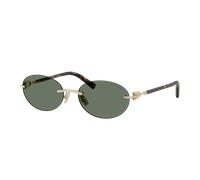 Tiffany & Co. Unisex Sunglass TF3104D - Color del Marco: Oro Pálido, Color de la Lente: Verde Oscuro