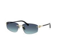 Tiffany & Co. Unisex Sunglass TF3114 - Color del Marco: Oro Pálido, Color de la Lente: Azul celeste y azul degradado