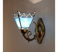 Tiffany Estilo De Pared, Vidrio De 20 Cm Sombra Lámpara De Pared, Base De Metal, Luminarias De Pared Victoriana para La Sala De Estar Pasillo Dormitorio Granja Lámpara Junto A La Cama