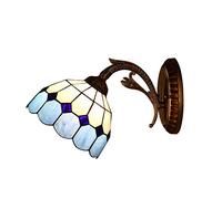 Tiffany lámpara de pared de estilo, de 8 pulgadas Stained Glass apliques de la pared, retro luz de la noche para el dormitorio de la sala Al lado de decoración de la pared del accesorio,A