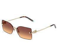 Tiffany Unisex Tiffany TF3088 618978 Gafas de sol Metal Oro Naranja Cuadrada Normal Sombreado