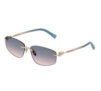 Tiffany & Co. Unisex Sunglass TF3114 - Color del Marco: Oro Pálido, Color de la Lente: Marrón claro y azul degradado