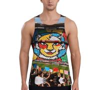 Tifo Giant Display - Camiseta sin mangas para hombre, de secado rápido, ajuste holgado, para correr, entrenar, Negro, L