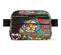 Tifo - Riñonera impermeable con pantalla gigante para hombres y mujeres, riñonera ajustable para viajes, bolsa cruzada ligera para correr, gimnasio