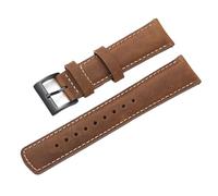 TIFONY Correas de reloj, correa de reloj de liberación rápida, correa de cuero for reloj de 22 mm y 20 mm(Dark Brown-w-b,20mm)