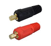 Tig - Cable de soldadura para panel conector-enchufe DKJ35-50 315 Amp Dinse, conexión rápida, color rojo y negro, 2 unidades