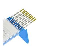 TIG Electrodos de tungsteno de soldadura, 10 varillas de soldadura de electrodo de tungsteno, tungsteno lantanado profesional WL15, punta dorada del 1,5% para soldar aleación de aluminio de metal (2,4