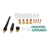TIG Welding Torch Accessories Kit | 30pcs WP - 9/20 / 25 Gas Lens Collet Body & Glass Cups | Expert Replacement Parts for Enhanced Welding Quality/Efficiency/Service Life