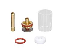 TIG Welding Torch Accessory Kit | 2.4MM WP - 17/18 / 26 Compatible | High - Temp Tolerant Glass Cup/Brass Nozzle/O - Ring Set | OCIM4P18GLSD32 Model