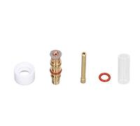 TIG Welding Torch Accessory Kit for 2.4mm WP - 17 / WP - 18 / WP - 26 | High Temp Glass Cup & Brass Parts | Collet, Nozzle, O - Ring, Screen Set | OCIM17-332 Model