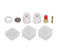 TIG Welding Torch Adapter Kit | 6PCS Copper & PTFE Replacement Parts for WP 9/20 / 25 Series | Gas & Water Cooled Welding Torches | Standard Size Accessories with Storage Box