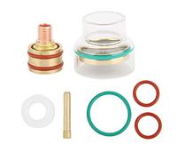 TIG Welding Torch Glass Cup Kit | 30% Gas Saving & Clear View for Accurate Welding | WP9 WP20 WP25 Series Compatible | Includes Collet, Brass Chuck & O - Rings (1.6mm)