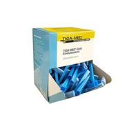 TIGA-MED Caja de 100 maquinillas de afeitar desechables: maquinillas de afeitar desechables para el cuidado del cuerpo y la higiene, uso médico y de enfermería, color azul (no apto para la cara)