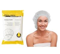 TIGA-MED Gorro de champú, sin agua, sin enjuague, ideal para el aseo, las personas mayores, viajes, camping, festivales y hospitales, gorro de ducha suave, desechable y de viaje (5)