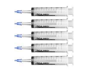 TIGA-MED Jeringas de ampollas, 50 unidades, 50 ml/60 ml, estériles, con adaptador Luer, jeringas desechables, jeringas para catéter, jeringas para heridas y ampollas