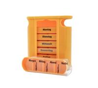 Tiga Med - Pastillero para 1 semana, color naranja